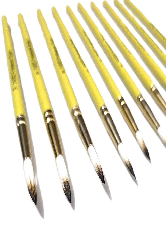 Faded 10 Piece Handmade Professional Paintbrush Set - Synthetic Hair Brushes for Acrylic & Watercolor Painting | Artist-Grade Brushes for Canvas, Paper, Crafts & DIY Art Projects (Round) - Image 2